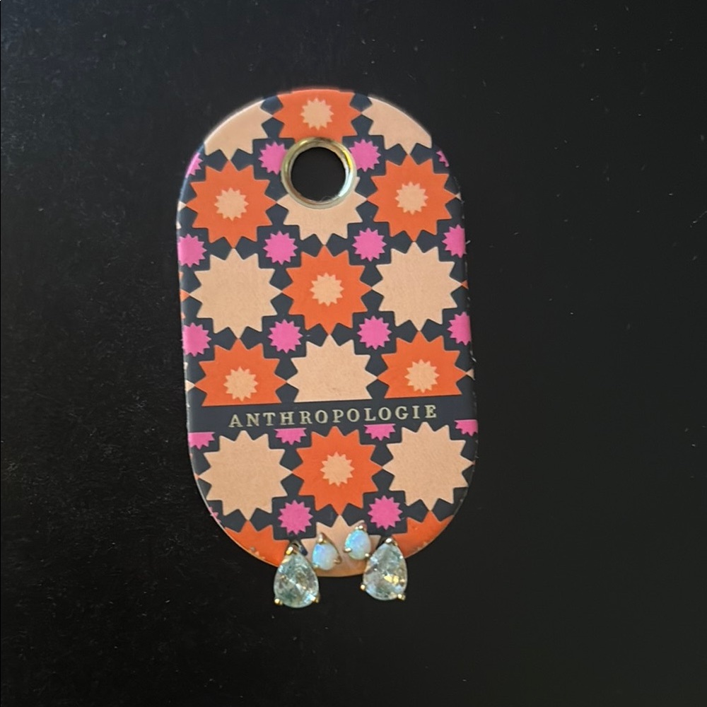 🏷️ Anthropologie Rhinestone and Opal Earrings